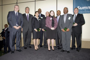 Steve Jones (second from right), Minority Outreach Director, accepted the 10-Plus WorkReady Award for Elliott-Lewis Corporation